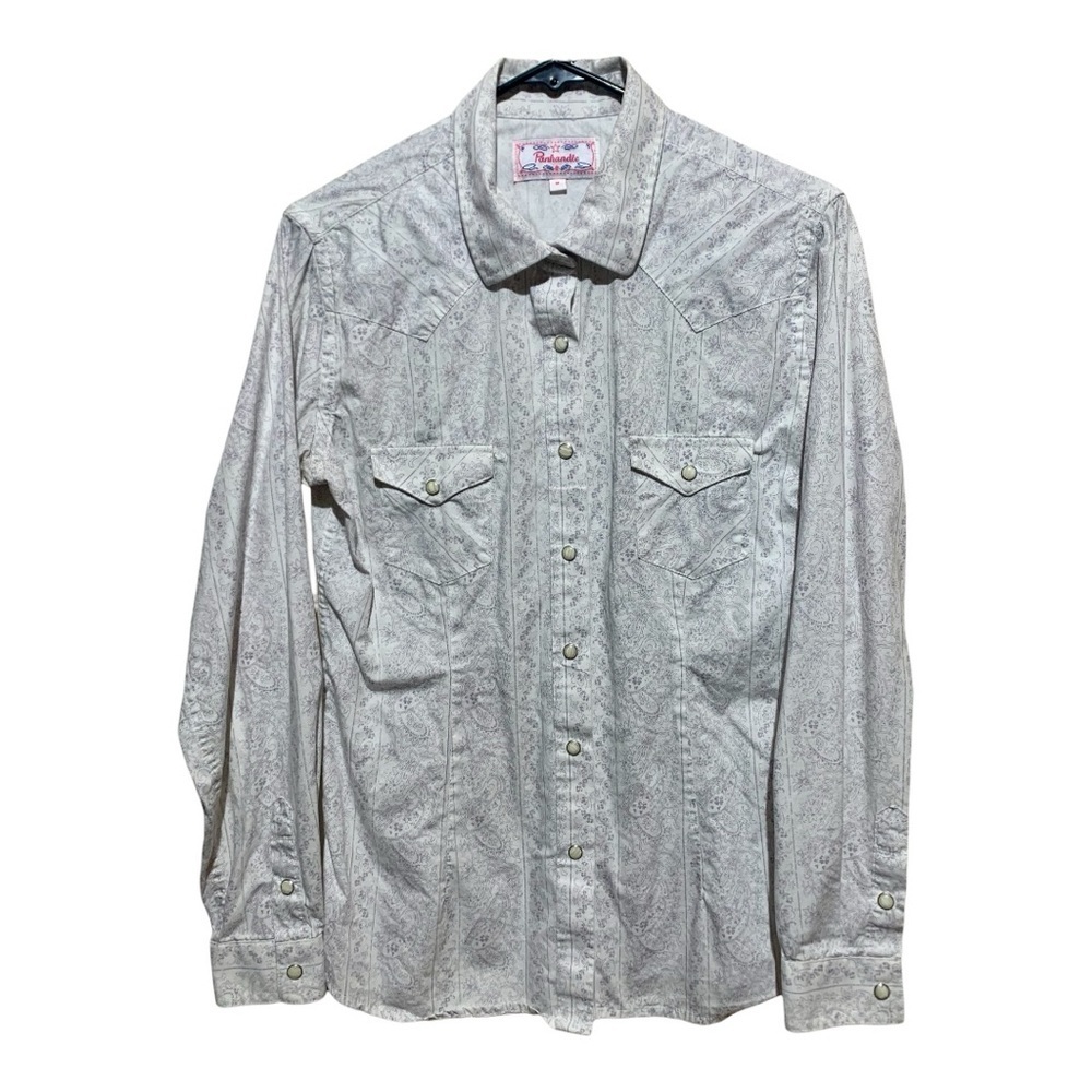 Women’s Panhandle Paisley Western Core Snap Down Long Sleeve Sz Medium
